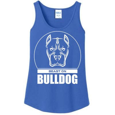 Bulldog Head Beast Gym Fitness Training Workout Gains Gift Ladies Essential Tank