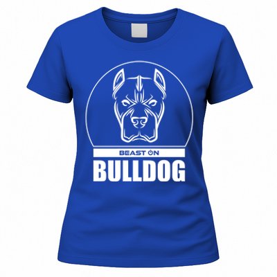 Bulldog Head Beast Gym Fitness Training Workout Gains Gift Women's T-Shirt