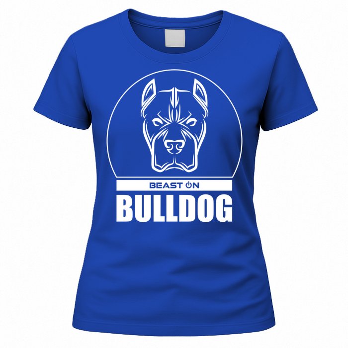 Bulldog Head Beast Gym Fitness Training Workout Gains Gift Women's T-Shirt