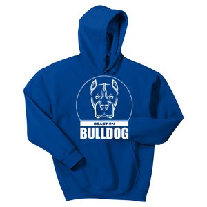 Bulldog Head Beast Gym Fitness Training Workout Gains Gift Kids Hoodie