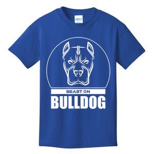 Bulldog Head Beast Gym Fitness Training Workout Gains Gift Kids T-Shirt