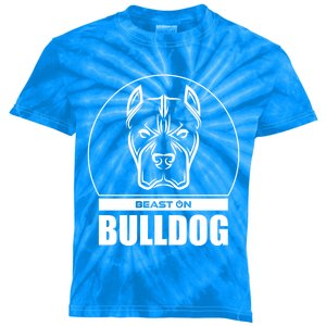 Bulldog Head Beast Gym Fitness Training Workout Gains Gift Kids Tie-Dye T-Shirt