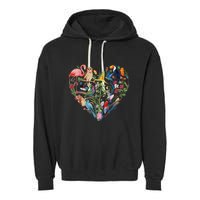 Bird Heart Birding Bird Watching Birder Bird Watcher Design Garment-Dyed Fleece Hoodie