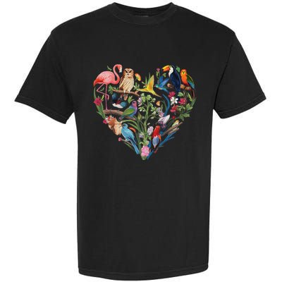 Bird Heart Birding Bird Watching Birder Bird Watcher Design Garment-Dyed Heavyweight T-Shirt