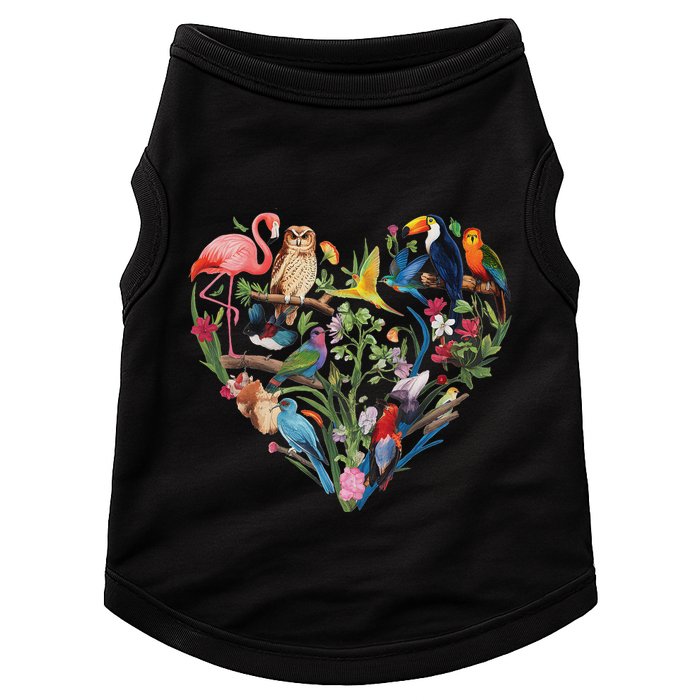 Bird Heart Birding Bird Watching Birder Bird Watcher Design Doggie Tank