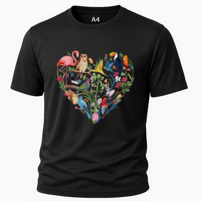 Bird Heart Birding Bird Watching Birder Bird Watcher Design Performance Shirt