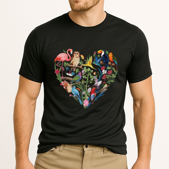 Bird Heart Birding Bird Watching Birder Bird Watcher Design Performance Shirt