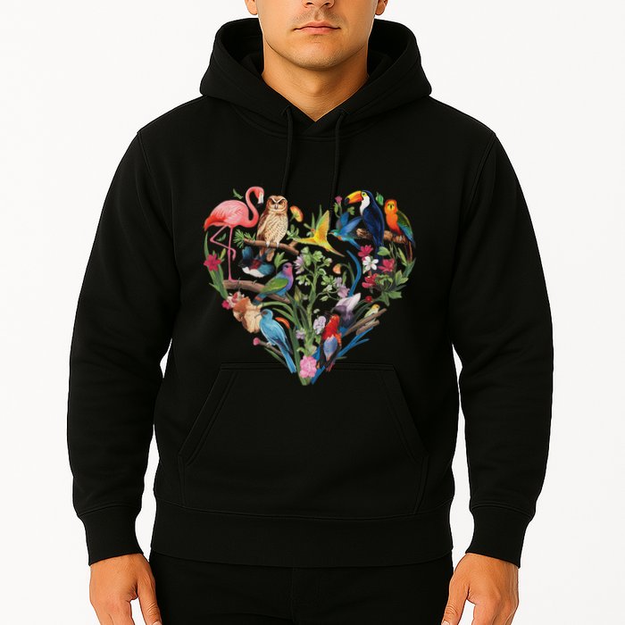 Bird Heart Birding Bird Watching Birder Bird Watcher Design Hoodie