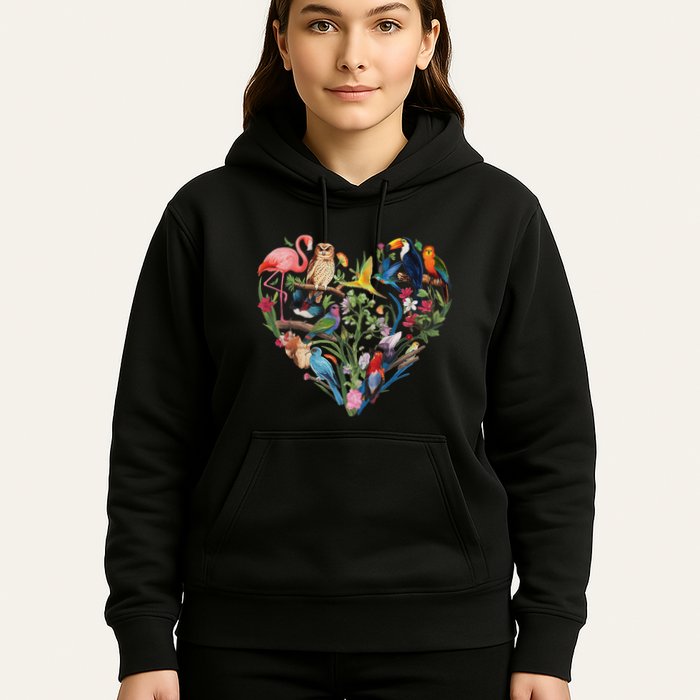 Bird Heart Birding Bird Watching Birder Bird Watcher Design Hoodie