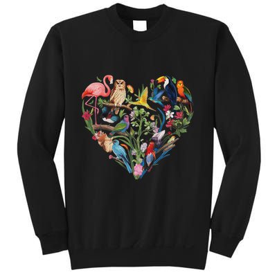 Bird Heart Birding Bird Watching Birder Bird Watcher Design Sweatshirt