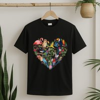 Bird Heart Birding Bird Watching Birder Bird Watcher Design T-Shirt