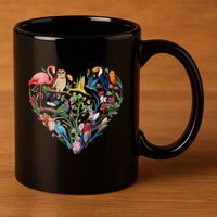 Bird Heart Birding Bird Watching Birder Bird Watcher Design 11oz C Handle Ceramic Mug
