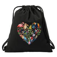 Bird Heart Birding Bird Watching Birder Bird Watcher Design Drawstring Bag