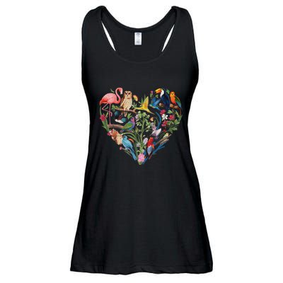 Bird Heart Birding Bird Watching Birder Bird Watcher Design Ladies Essential Flowy Tank