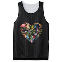 Bird Heart Birding Bird Watching Birder Bird Watcher Design Mesh Reversible Basketball Jersey Tank