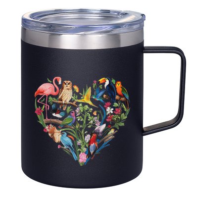 Bird Heart Birding Bird Watching Birder Bird Watcher Design 12oz Stainless Steel Coffee Mug