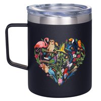 Bird Heart Birding Bird Watching Birder Bird Watcher Design 12oz Stainless Steel Coffee Mug