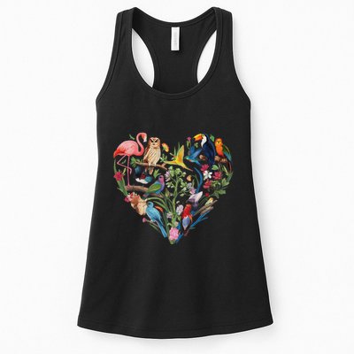 Bird Heart Birding Bird Watching Birder Bird Watcher Design Womens Tank Top