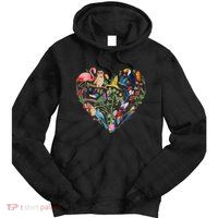 Bird Heart Birding Bird Watching Birder Bird Watcher Design Tie Dye Hoodie