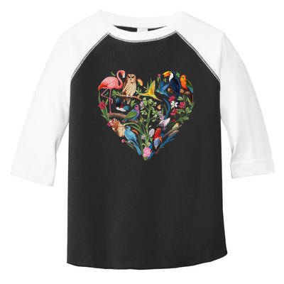 Bird Heart Birding Bird Watching Birder Bird Watcher Design Toddler Fine Jersey T-Shirt