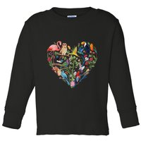 Bird Heart Birding Bird Watching Birder Bird Watcher Design Toddler Long Sleeve Shirt