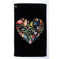 Bird Heart Birding Bird Watching Birder Bird Watcher Design Golf Towel