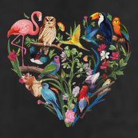 Bird Heart Birding Bird Watching Birder Bird Watcher Design Microfiber Hand Towel