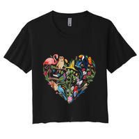 Bird Heart Birding Bird Watching Birder Bird Watcher Design Crop Top