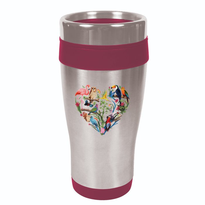 Bird Heart Birding Bird Watching Birder Bird Watcher Design 16oz Travel Tumbler