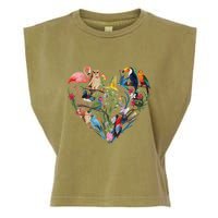 Bird Heart Birding Bird Watching Birder Bird Watcher Design Garment-Dyed Women's Muscle Tee