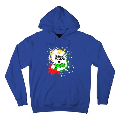 Black History Being Black Is Dope Spray Paint Graffiti 90s Gift Hoodie