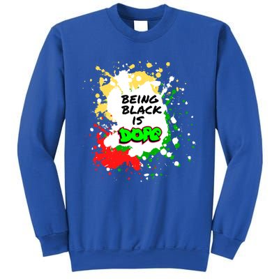 Black History Being Black Is Dope Spray Paint Graffiti 90s Gift Sweatshirt