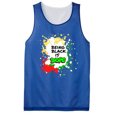 Black History Being Black Is Dope Spray Paint Graffiti 90s Gift Mesh Reversible Basketball Jersey Tank