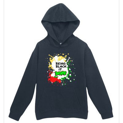 Black History Being Black Is Dope Spray Paint Graffiti 90s Gift Urban Pullover Hoodie