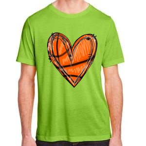 Basketball Heart Basketball Game Day Vibes Basketball Mom Gift Adult ChromaSoft Performance T-Shirt