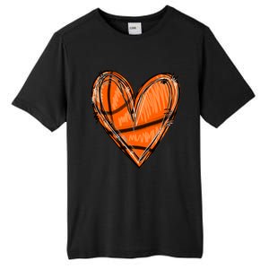 Basketball Heart Basketball Game Day Vibes Basketball Mom Gift Tall Fusion ChromaSoft Performance T-Shirt