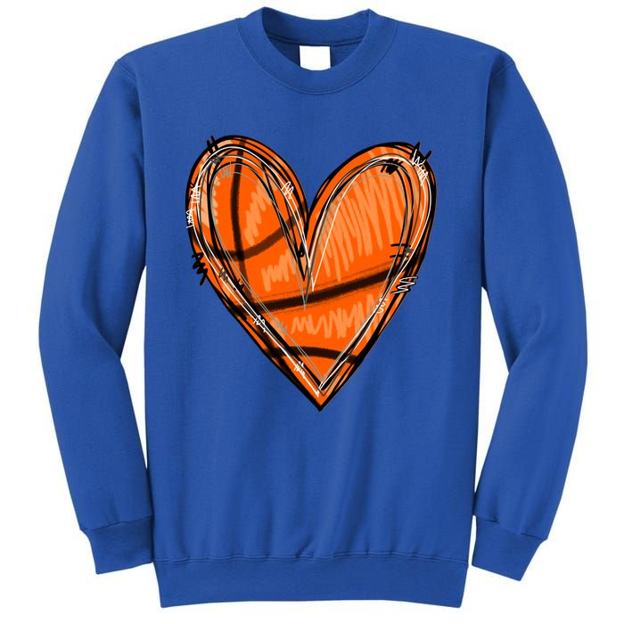 Basketball Heart Basketball Game Day Vibes Basketball Mom Gift Sweatshirt