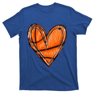 Basketball Heart Basketball Game Day Vibes Basketball Mom Gift T-Shirt