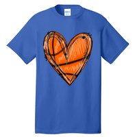 Basketball Heart Basketball Game Day Vibes Basketball Mom Gift Tall T-Shirt