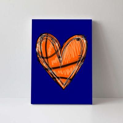 Basketball Heart Basketball Game Day Vibes Basketball Mom Gift Canvas