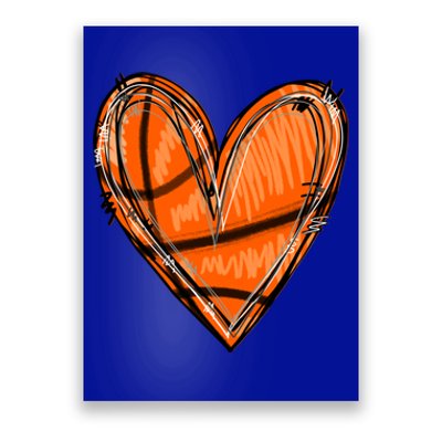 Basketball Heart Basketball Game Day Vibes Basketball Mom Gift Poster