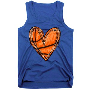 Basketball Heart Basketball Game Day Vibes Basketball Mom Gift Tank Top