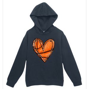 Basketball Heart Basketball Game Day Vibes Basketball Mom Gift Urban Pullover Hoodie