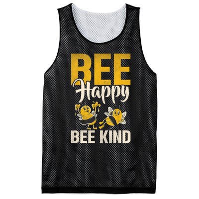 Bee Happy Bee Kind Bee Mesh Reversible Basketball Jersey Tank