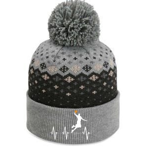 Basketball Heartbeat The Baniff Cuffed Pom Beanie