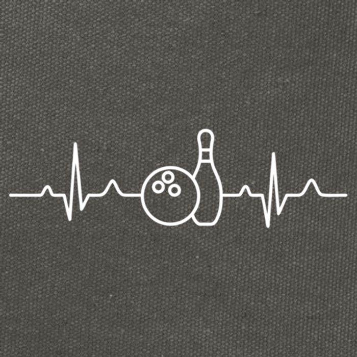 Bowling Heartbeat Bowling Funny Gift Bowling Team Party Gift Cotton Canvas Backpack