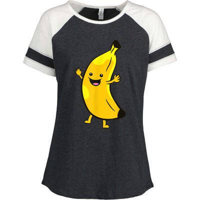 Banana Happy Banana Costume Fruit Love Bananas Enza Ladies Jersey Colorblock Tee