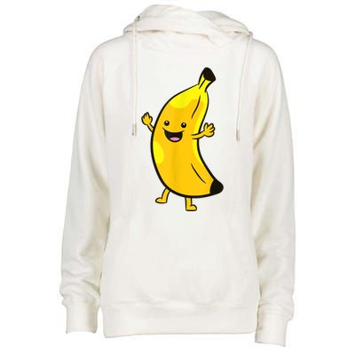 Banana Happy Banana Costume Fruit Love Bananas Womens Funnel Neck Pullover Hood