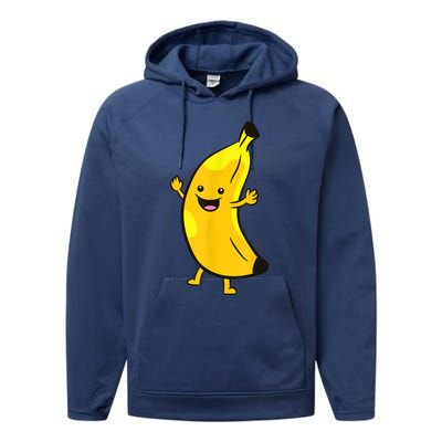 Banana Happy Banana Costume Fruit Love Bananas Performance Fleece Hoodie