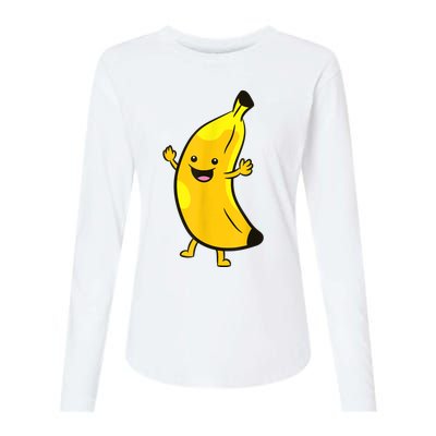 Banana Happy Banana Costume Fruit Love Bananas Womens Cotton Relaxed Long Sleeve T-Shirt